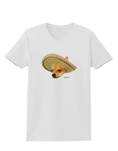 Chihuahua Dog with Sombrero - Patchwork Design Womens T-Shirt by TooLoud-Womens T-Shirt-TooLoud-White-X-Small-Davson Sales