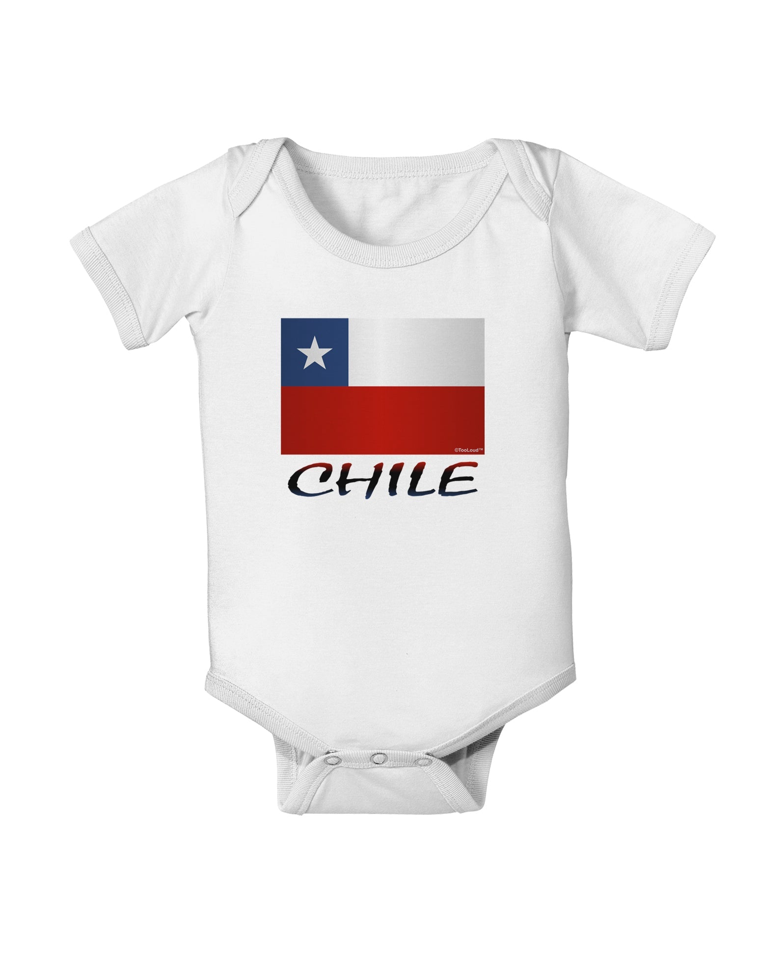 Chile Flag Baby Romper Bodysuit-Baby Romper-TooLoud-White-06-Months-Davson Sales