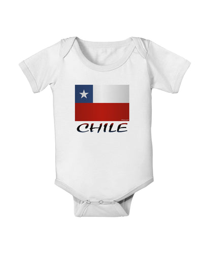 Chile Flag Baby Romper Bodysuit-Baby Romper-TooLoud-White-06-Months-Davson Sales