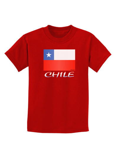 Chile Flag Childrens Dark T-Shirt-Childrens T-Shirt-TooLoud-Red-X-Small-Davson Sales