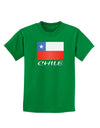 Chile Flag Childrens Dark T-Shirt-Childrens T-Shirt-TooLoud-Kelly-Green-X-Small-Davson Sales