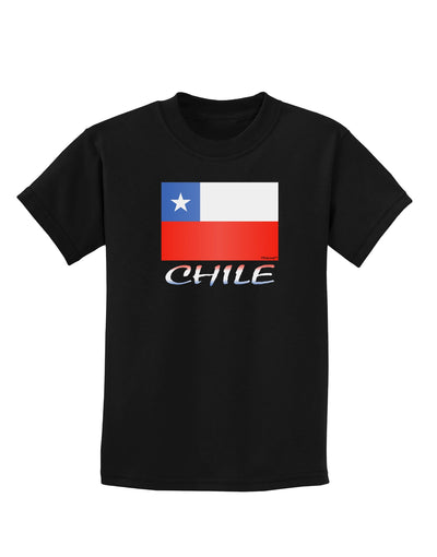 Chile Flag Childrens Dark T-Shirt-Childrens T-Shirt-TooLoud-Black-X-Small-Davson Sales