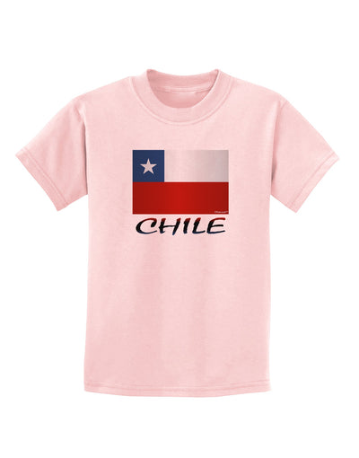 Chile Flag Childrens T-Shirt-Childrens T-Shirt-TooLoud-PalePink-X-Small-Davson Sales