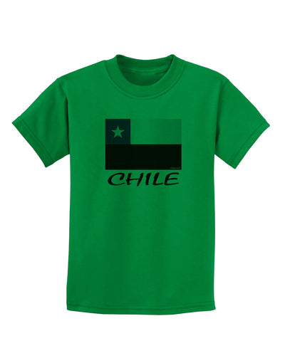 Chile Flag Childrens T-Shirt-Childrens T-Shirt-TooLoud-Kelly-Green-X-Small-Davson Sales