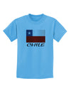 Chile Flag Childrens T-Shirt-Childrens T-Shirt-TooLoud-Aquatic-Blue-X-Small-Davson Sales