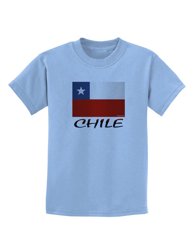 Chile Flag Childrens T-Shirt-Childrens T-Shirt-TooLoud-Light-Blue-X-Small-Davson Sales