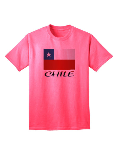 Chile Flag Inspired Adult T-Shirt - A Patriotic Fashion Statement-Mens T-shirts-TooLoud-Neon-Pink-Small-Davson Sales