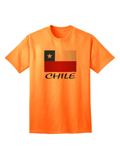 Chile Flag Inspired Adult T-Shirt - A Patriotic Fashion Statement-Mens T-shirts-TooLoud-Neon-Orange-Small-Davson Sales