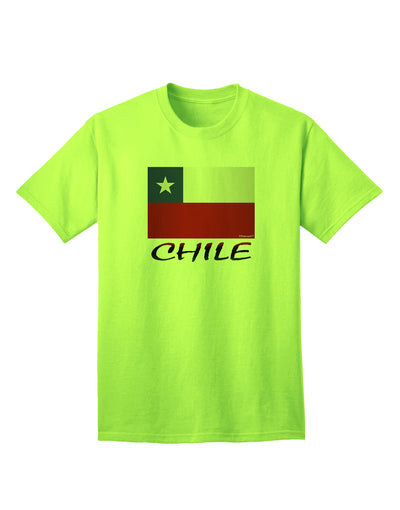 Chile Flag Inspired Adult T-Shirt - A Patriotic Fashion Statement-Mens T-shirts-TooLoud-Neon-Green-Small-Davson Sales
