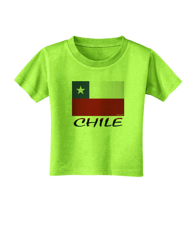 Chile Flag Toddler T-Shirt-Toddler T-Shirt-TooLoud-Lime-Green-2T-Davson Sales