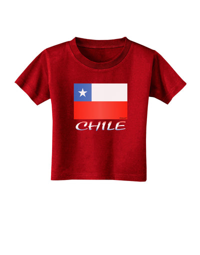 Chile Flag Toddler T-Shirt Dark-Toddler T-Shirt-TooLoud-Red-2T-Davson Sales