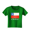 Chile Flag Toddler T-Shirt Dark-Toddler T-Shirt-TooLoud-Clover-Green-2T-Davson Sales