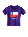 Chile Flag Toddler T-Shirt Dark-Toddler T-Shirt-TooLoud-Purple-2T-Davson Sales