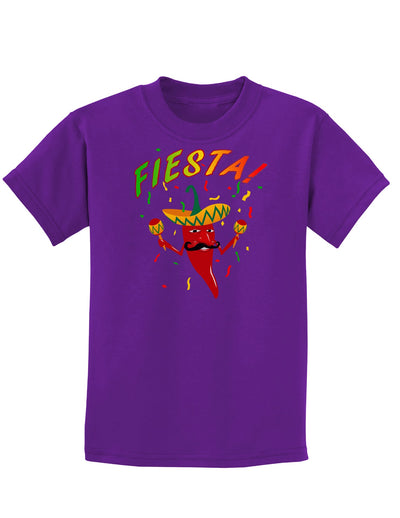 Chile Pepper de Fiesta Childrens Dark T-Shirt-Childrens T-Shirt-TooLoud-Purple-X-Small-Davson Sales