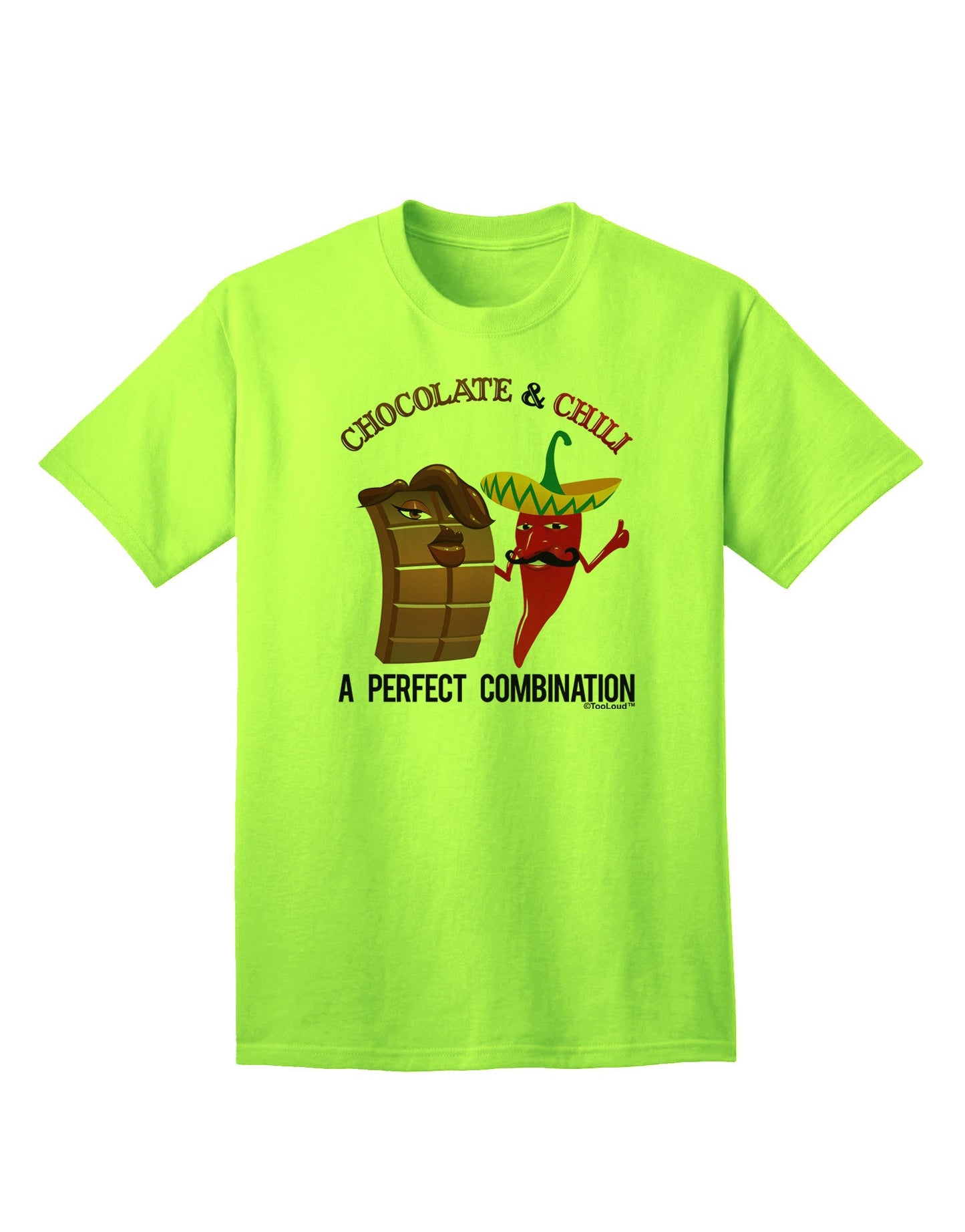 Chiles and Chocolate Adult T-Shirt-unisex t-shirt-TooLoud-Neon-Green-Small-Davson Sales