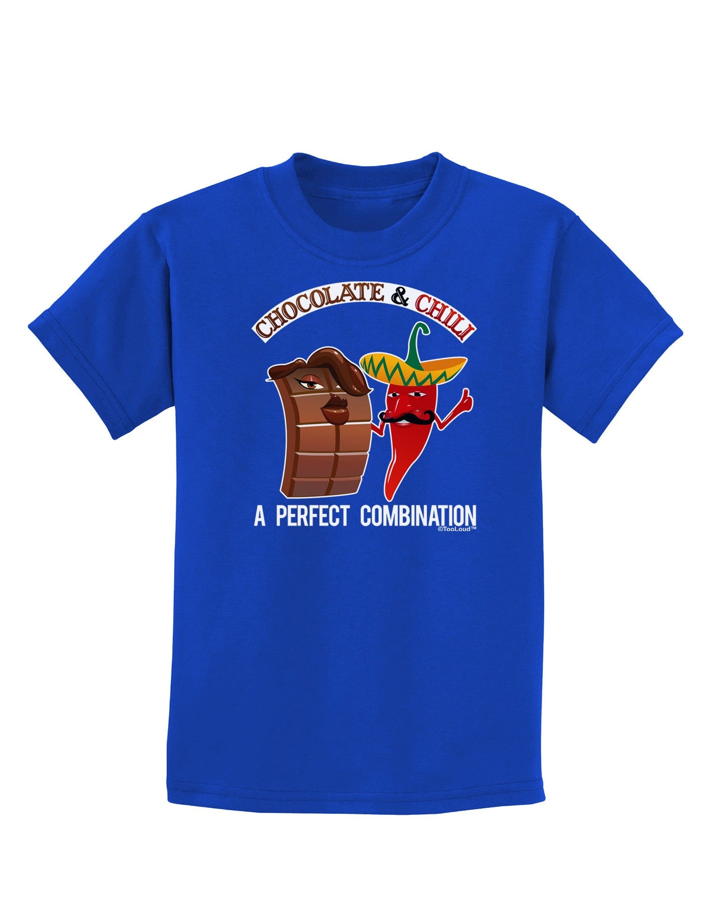Chiles and Chocolate Childrens Dark T-Shirt-Childrens T-Shirt-TooLoud-Royal-Blue-X-Small-Davson Sales