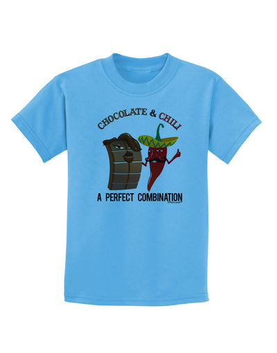 Chiles and Chocolate Childrens T-Shirt-Childrens T-Shirt-TooLoud-Aquatic-Blue-X-Small-Davson Sales