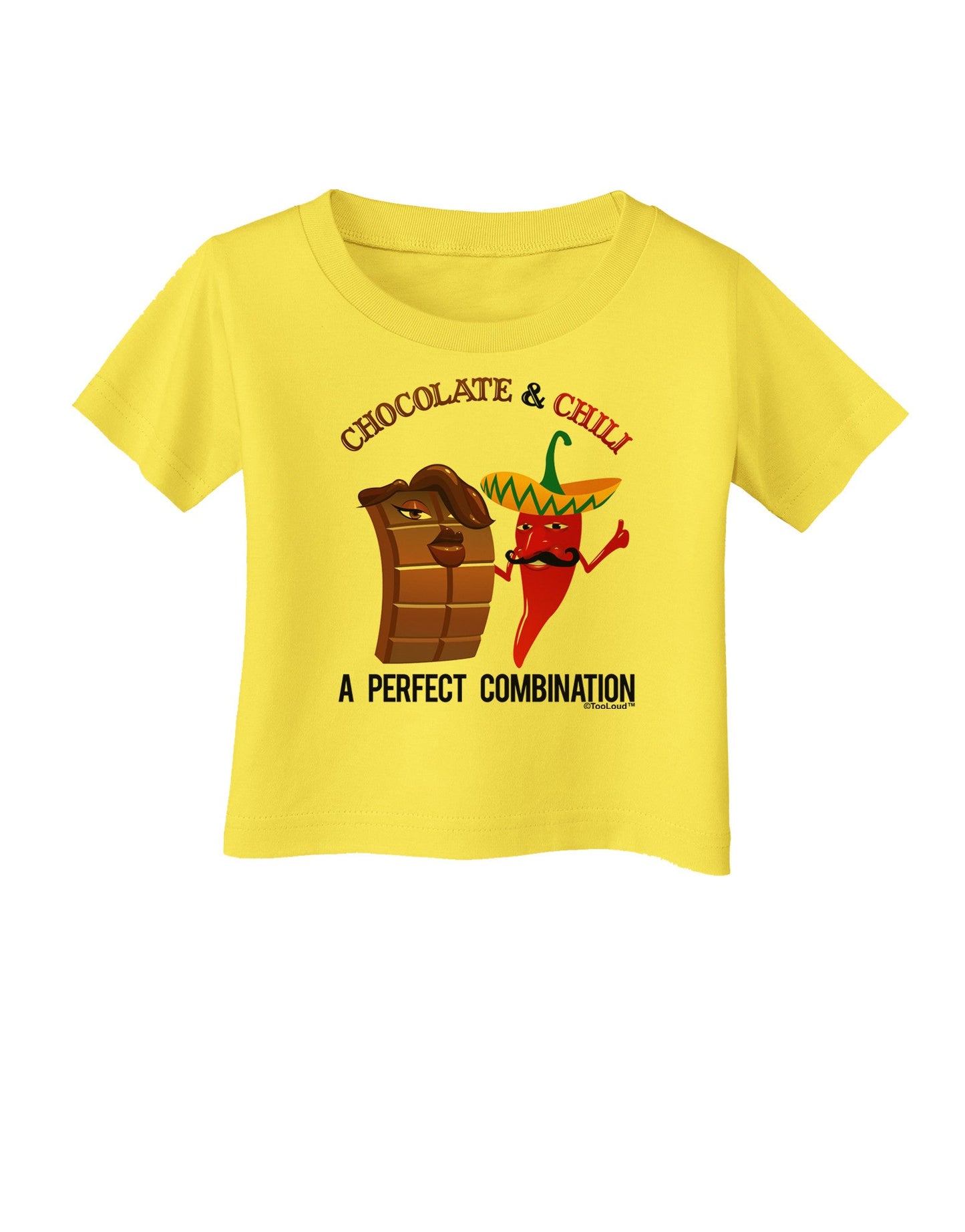 Chiles and Chocolate Infant T-Shirt-Infant T-Shirt-TooLoud-Yellow-06-Months-Davson Sales