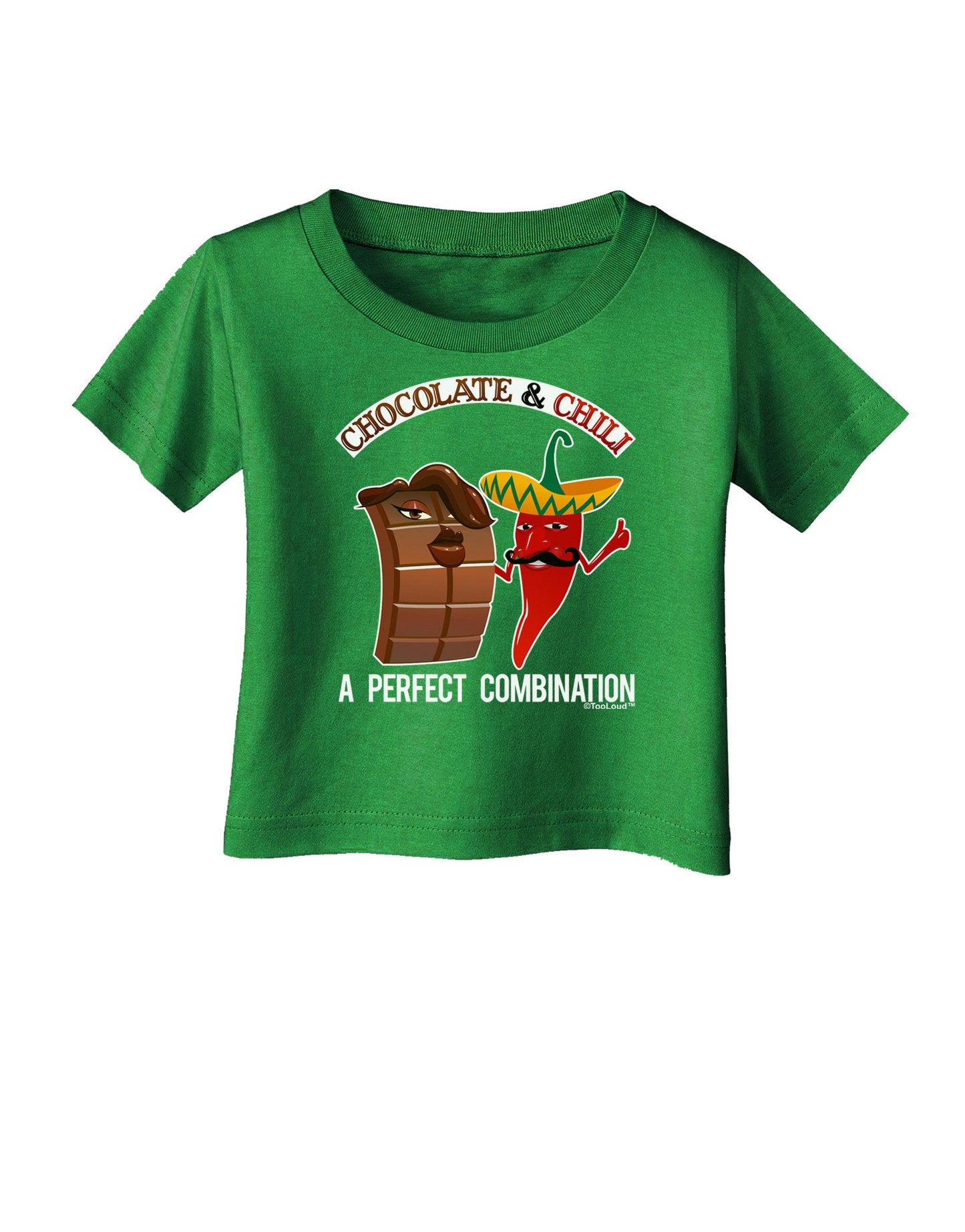 Chiles and Chocolate Infant T-Shirt Dark-Infant T-Shirt-TooLoud-Clover-Green-06-Months-Davson Sales