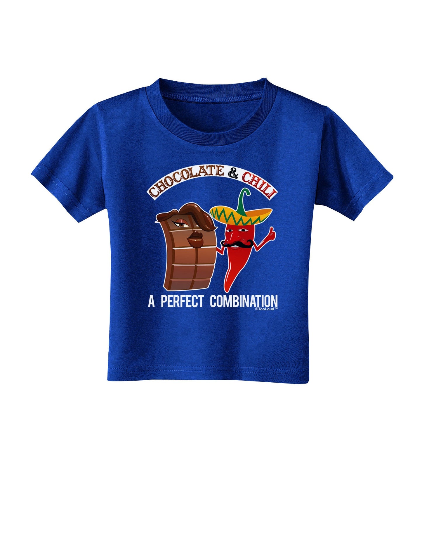 Chiles and Chocolate Toddler T-Shirt Dark-Toddler T-Shirt-TooLoud-Royal-Blue-2T-Davson Sales