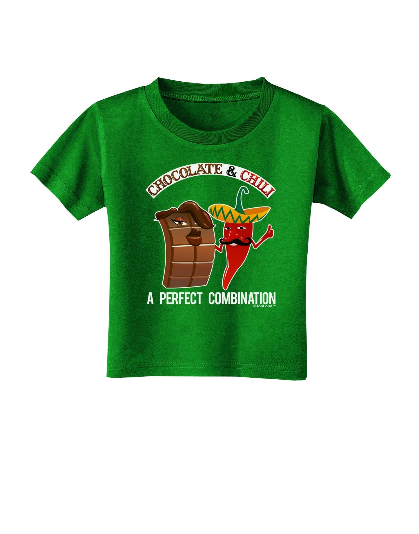 Chiles and Chocolate Toddler T-Shirt Dark-Toddler T-Shirt-TooLoud-Clover-Green-2T-Davson Sales