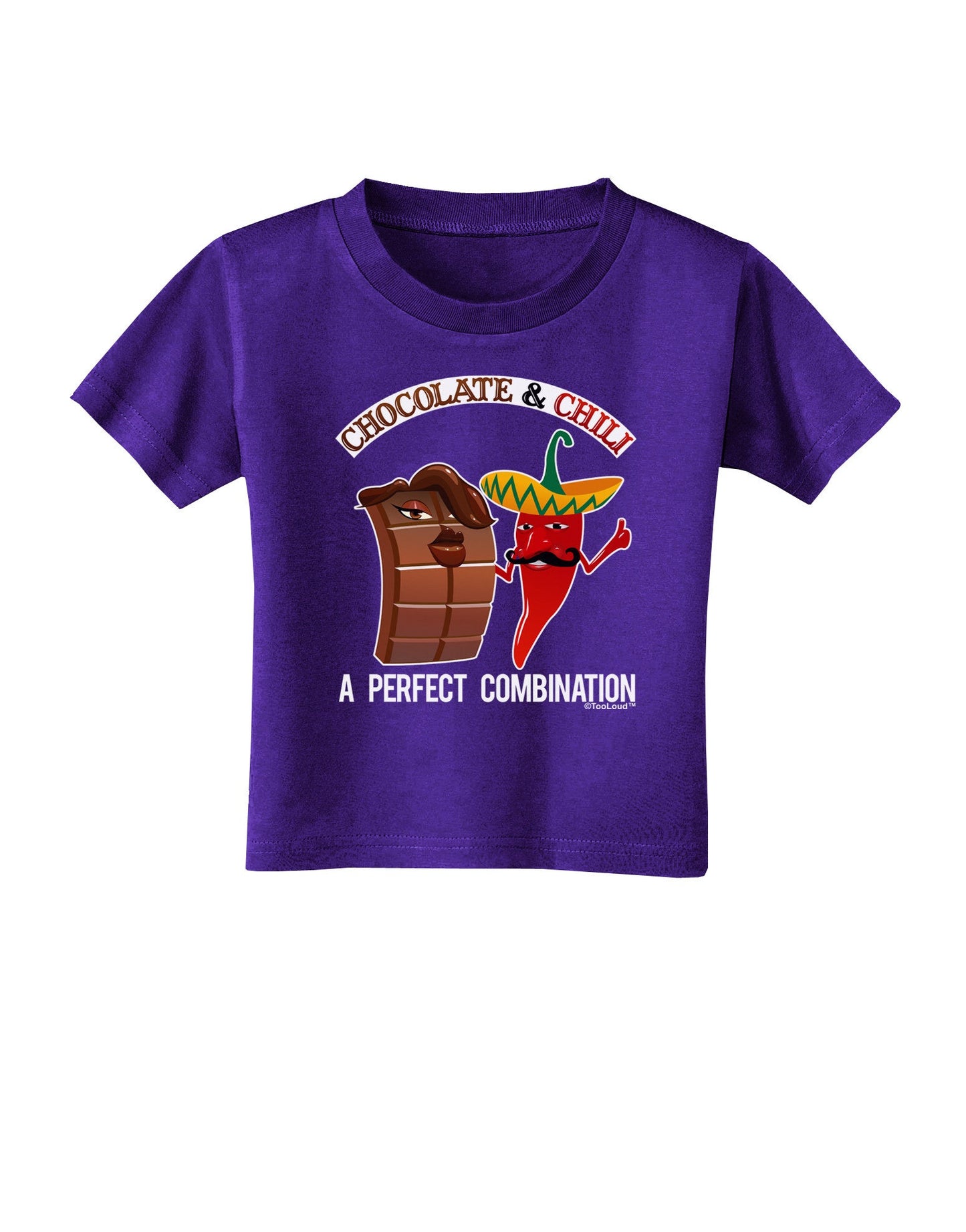 Chiles and Chocolate Toddler T-Shirt Dark-Toddler T-Shirt-TooLoud-Purple-2T-Davson Sales