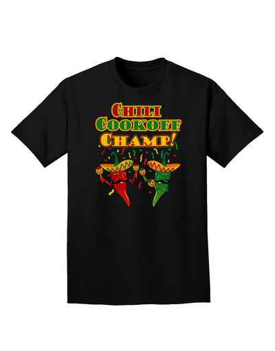 Chili Cookoff Champ! Chile Peppers Adult Dark T-Shirt-Mens T-Shirt-TooLoud-Black-Small-Davson Sales