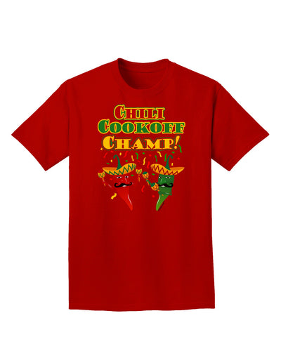 Chili Cookoff Champ! Chile Peppers Adult Dark T-Shirt-Mens T-Shirt-TooLoud-Red-Small-Davson Sales