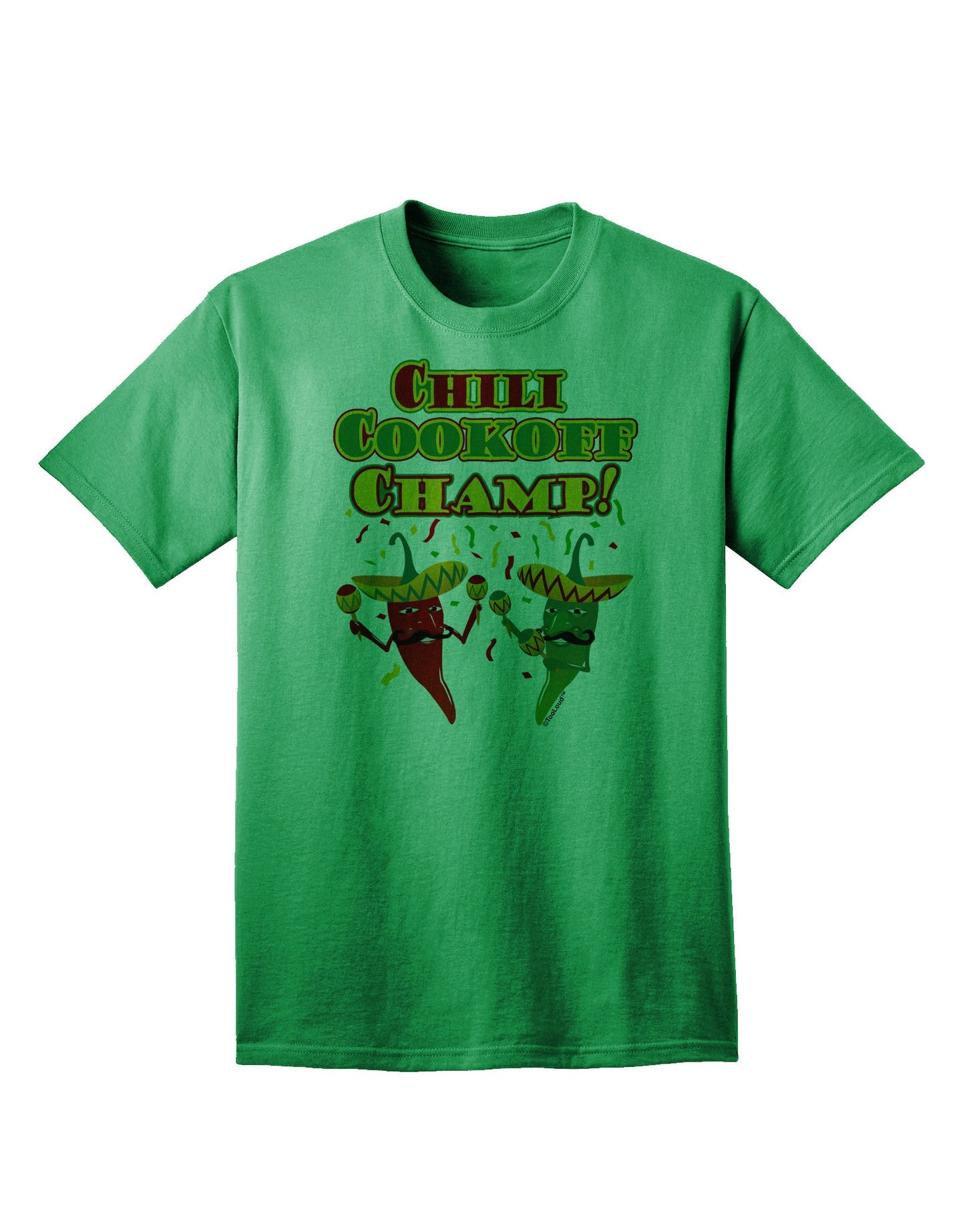 Chili Cookoff Champ! Chile Peppers Adult T-Shirt-Mens T-Shirt-TooLoud-Kelly-Green-Small-Davson Sales