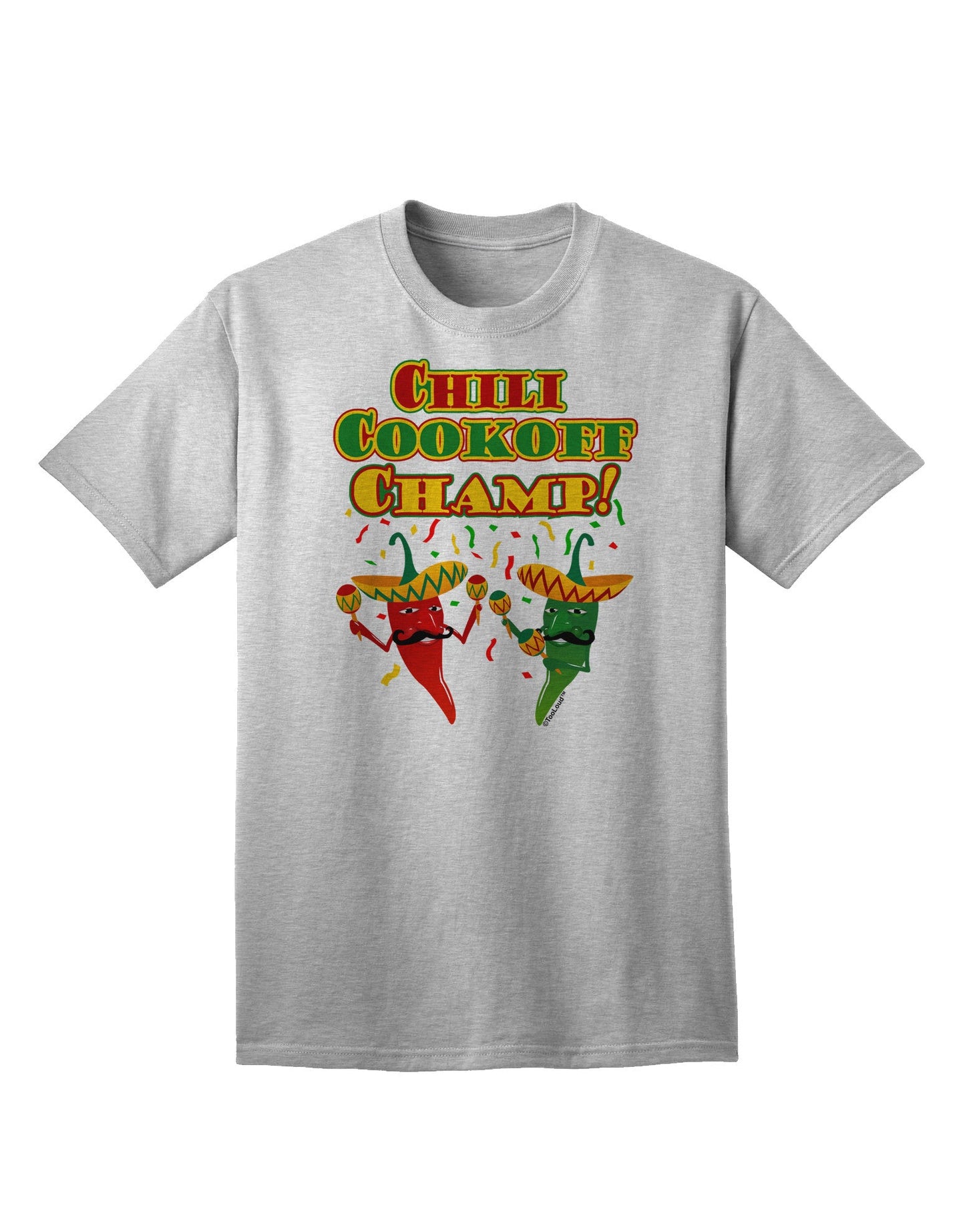 Chili Cookoff Champ! Chile Peppers Adult T-Shirt-Mens T-Shirt-TooLoud-AshGray-Small-Davson Sales