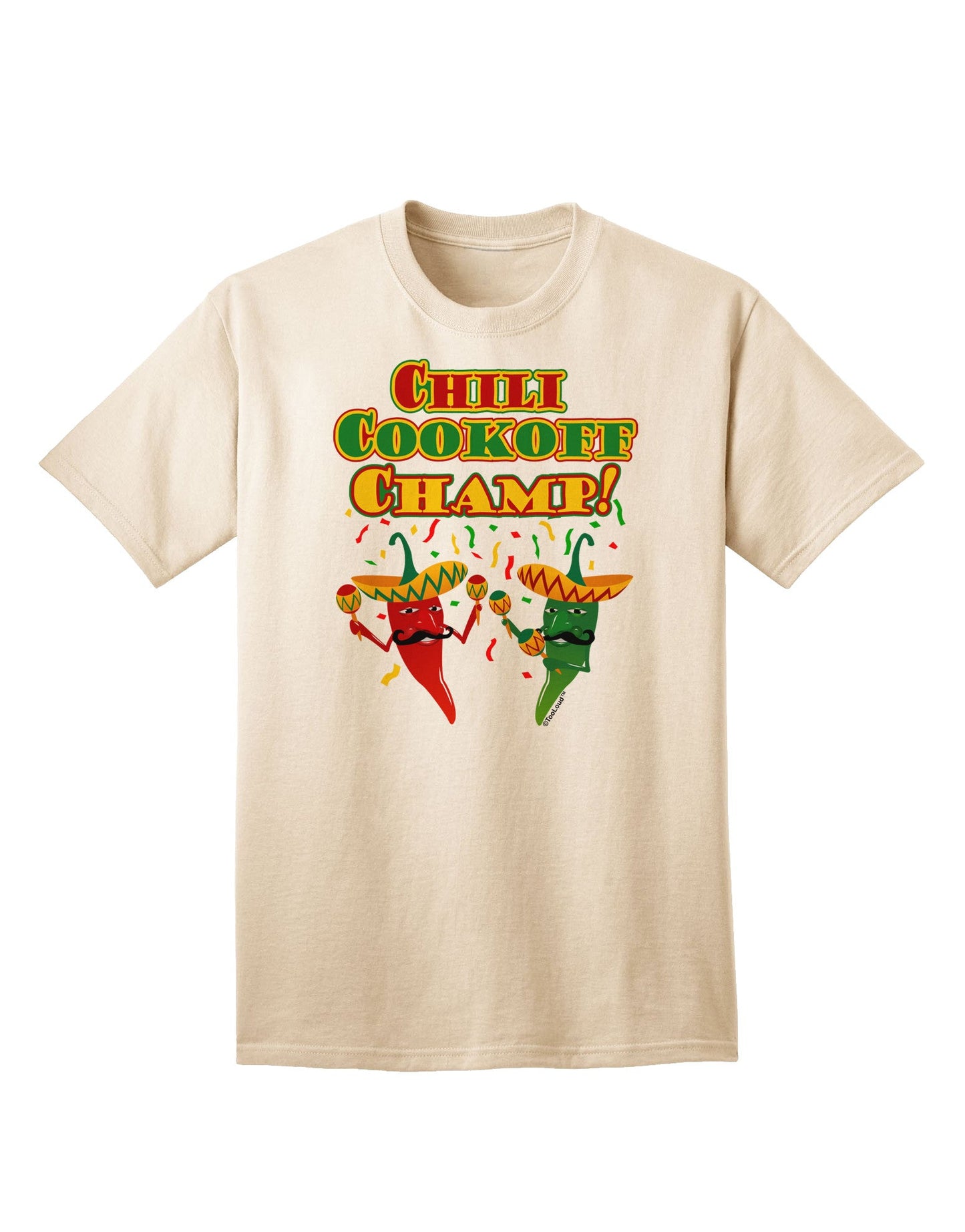 Chili Cookoff Champ! Chile Peppers Adult T-Shirt-Mens T-Shirt-TooLoud-Natural-Small-Davson Sales