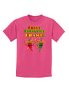 Chili Cookoff Champ! Chile Peppers Childrens Dark T-Shirt-Childrens T-Shirt-TooLoud-Sangria-X-Small-Davson Sales