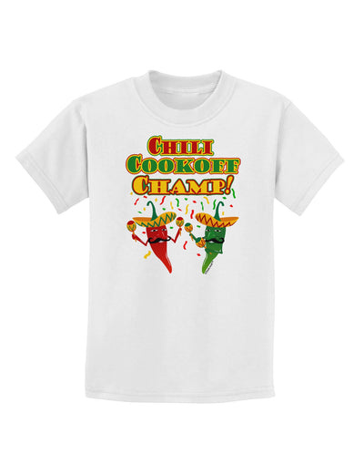 Chili Cookoff Champ! Chile Peppers Childrens T-Shirt-Childrens T-Shirt-TooLoud-White-X-Small-Davson Sales