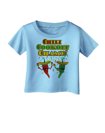 Chili Cookoff Champ! Chile Peppers Infant T-Shirt-Infant T-Shirt-TooLoud-Aquatic-Blue-06-Months-Davson Sales