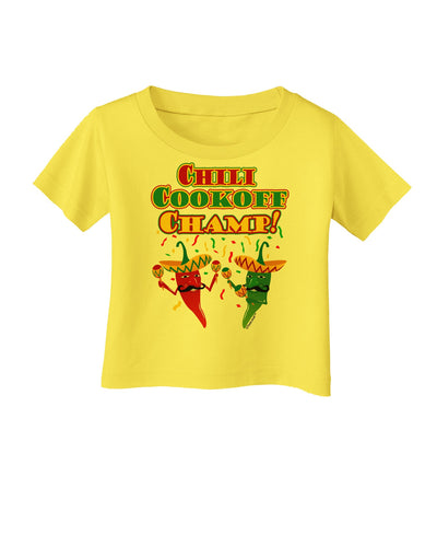 Chili Cookoff Champ! Chile Peppers Infant T-Shirt-Infant T-Shirt-TooLoud-Yellow-06-Months-Davson Sales