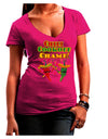 Chili Cookoff Champ! Chile Peppers Juniors V-Neck Dark T-Shirt-Womens V-Neck T-Shirts-TooLoud-Hot-Pink-Juniors Fitted Small-Davson Sales