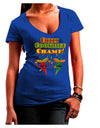 Chili Cookoff Champ! Chile Peppers Juniors V-Neck Dark T-Shirt-Womens V-Neck T-Shirts-TooLoud-Royal-Blue-Juniors Fitted Small-Davson Sales