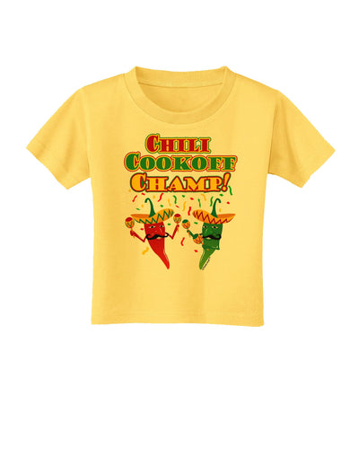 Chili Cookoff Champ! Chile Peppers Toddler T-Shirt-Toddler T-Shirt-TooLoud-Yellow-2T-Davson Sales