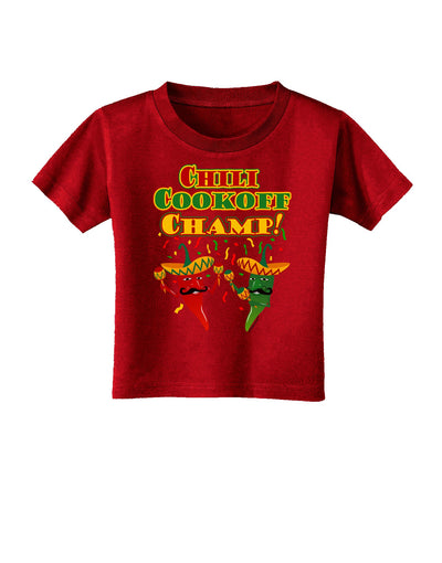 Chili Cookoff Champ! Chile Peppers Toddler T-Shirt Dark-Toddler T-Shirt-TooLoud-Red-2T-Davson Sales