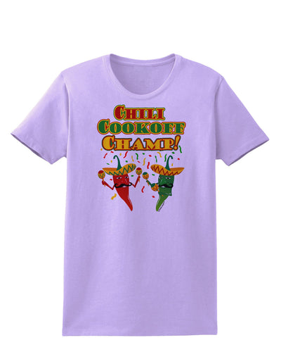 Chili Cookoff Champ! Chile Peppers Womens T-Shirt-Womens T-Shirt-TooLoud-Lavender-X-Small-Davson Sales