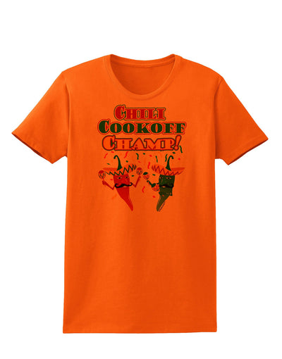 Chili Cookoff Champ! Chile Peppers Womens T-Shirt-Womens T-Shirt-TooLoud-Orange-X-Small-Davson Sales