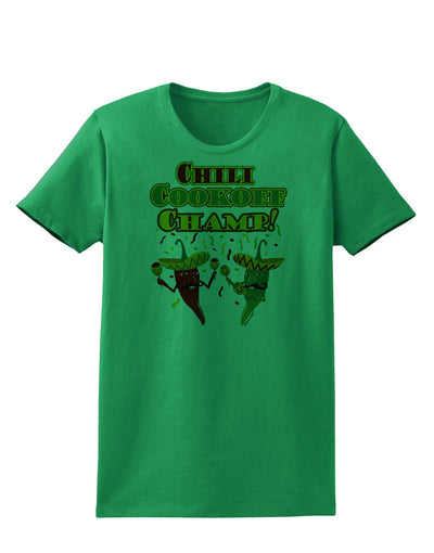 Chili Cookoff Champ! Chile Peppers Womens T-Shirt-Womens T-Shirt-TooLoud-Kelly-Green-X-Small-Davson Sales