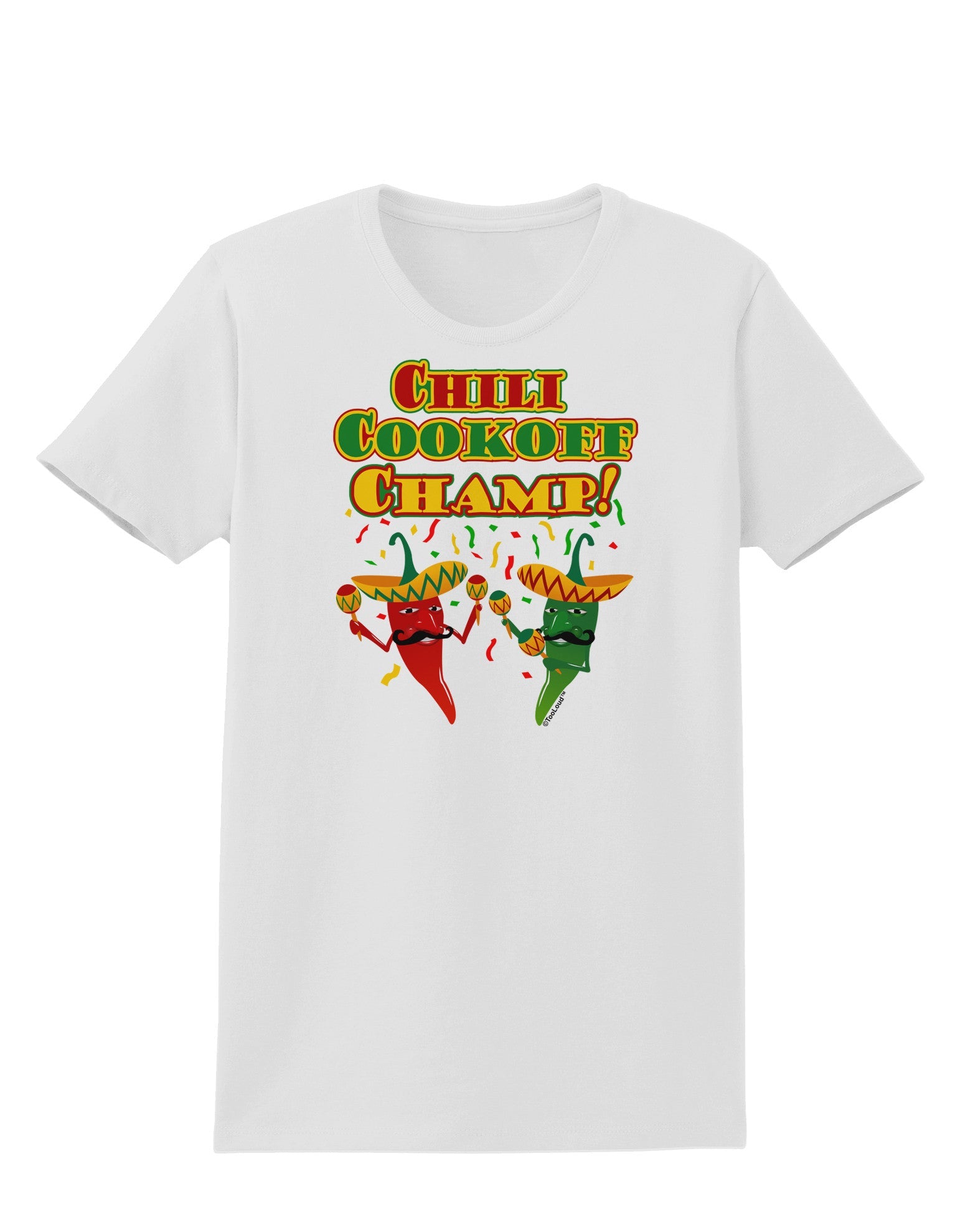 Chili Cookoff Champ! Chile Peppers Womens T-Shirt-Womens T-Shirt-TooLoud-White-X-Small-Davson Sales