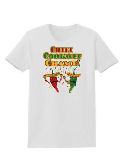 Chili Cookoff Champ! Chile Peppers Womens T-Shirt-Womens T-Shirt-TooLoud-White-X-Small-Davson Sales