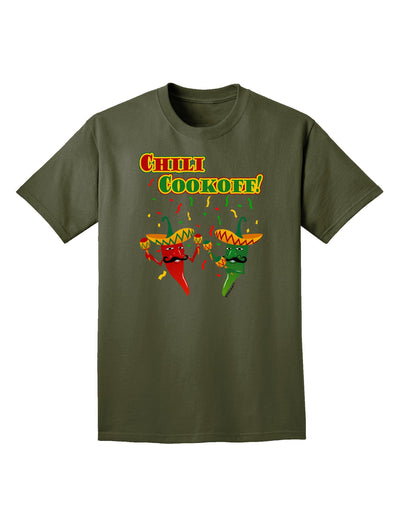 Chili Cookoff! Chile Peppers Adult Dark T-Shirt-Mens T-Shirt-TooLoud-Military-Green-Small-Davson Sales