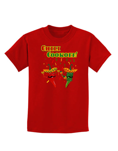 Chili Cookoff! Chile Peppers Childrens Dark T-Shirt-Childrens T-Shirt-TooLoud-Red-X-Small-Davson Sales