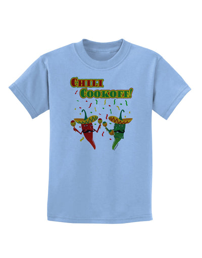 Chili Cookoff! Chile Peppers Childrens T-Shirt-Childrens T-Shirt-TooLoud-Light-Blue-X-Small-Davson Sales
