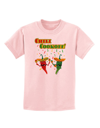 Chili Cookoff! Chile Peppers Childrens T-Shirt-Childrens T-Shirt-TooLoud-PalePink-X-Small-Davson Sales