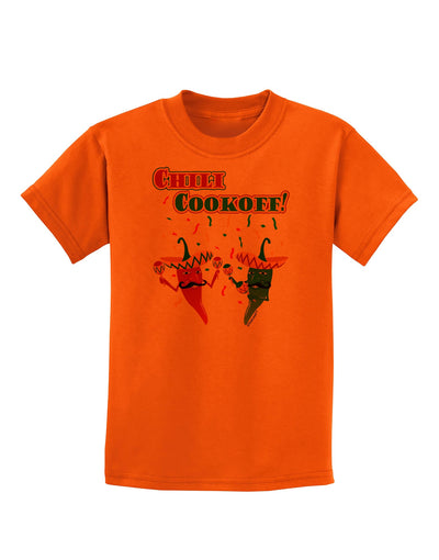 Chili Cookoff! Chile Peppers Childrens T-Shirt-Childrens T-Shirt-TooLoud-Orange-X-Small-Davson Sales