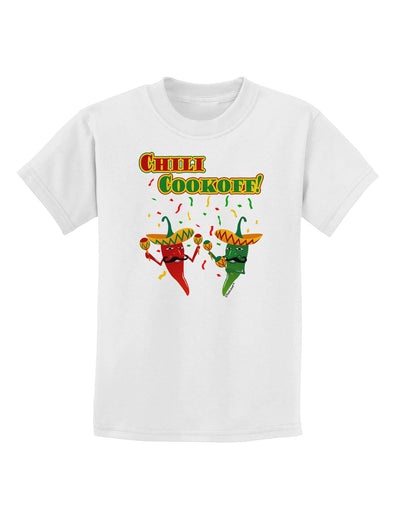 Chili Cookoff! Chile Peppers Childrens T-Shirt-Childrens T-Shirt-TooLoud-White-X-Small-Davson Sales